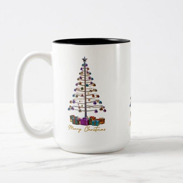 Taza Bicolor Árbol de navidad (Izquierda)