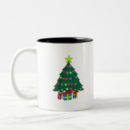 Taza Bicolor Árbol de Navidad acogedor