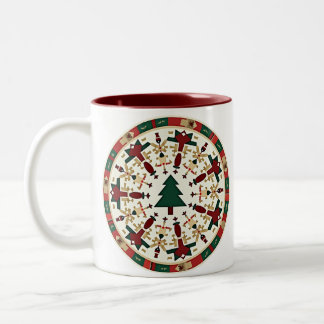 Taza Bicolor Árbol de Navidad, decoración de Navidades