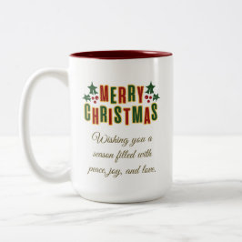 Taza Bicolor Árbol de Navidad Dorado Brillo Regalo Moderno, Bla