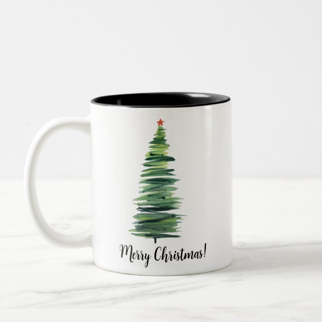 Taza Bicolor Árbol de navidad verde (Izquierda)