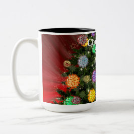 Taza Bicolor árbol de ornamentos de molécula de navidades 2020
