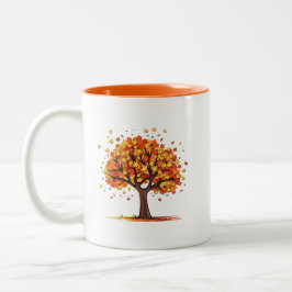 Taza Bicolor Árbol de otoño