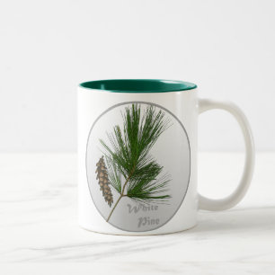 Taza Bicolor Árbol de pino blanco