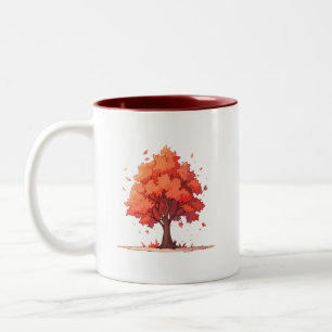 Taza Bicolor Árbol de serenidad de otoño
