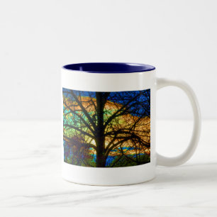 Taza Bicolor Árbol del vitral