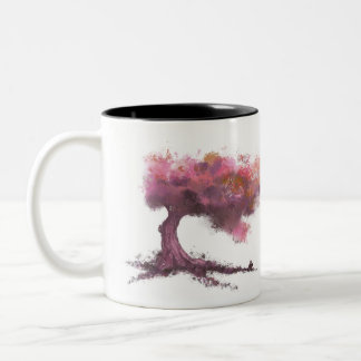 Taza Bicolor Árbol mágico y ardilla
