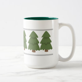 Taza Bicolor Árbol Verde
