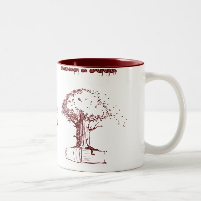 Taza Bicolor Árbol y un libro (Derecha)