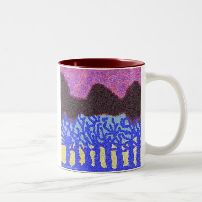 Taza Bicolor Árboles azules (Derecha)