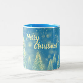 Taza Bicolor Árboles de Navidad mágicos Feliz Navidad