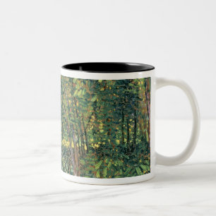 Taza Bicolor Árboles y maleza, 1887 de Vincent van Gogh el  