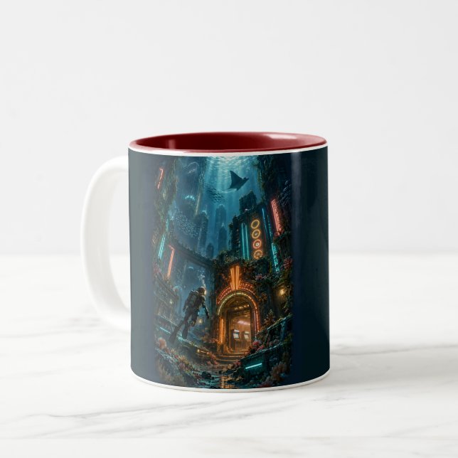 Taza Bicolor Arcade Sumergido (Anverso izquierdo)