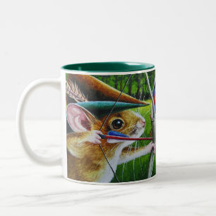 Taza Bicolor Arco artístico sobre el arco de ratón y las flec