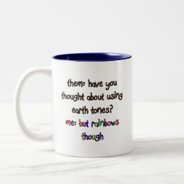 Taza Bicolor Arcoiris Artig Mug