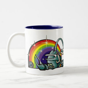 Taza Bicolor Arcoiris de los años 1980 con escorpión escorpión