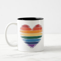 Arcoíris de Orgullo Estampado de Corazón LGBT Orgu