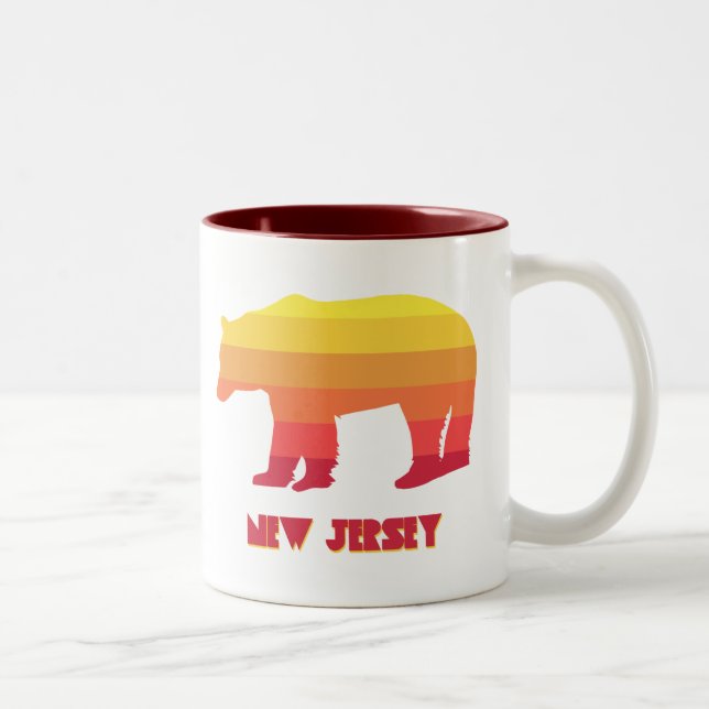 Taza Bicolor Arcoiris de oso de Nueva Jersey (Derecha)