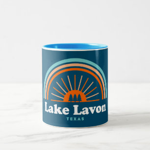 Taza Bicolor Arcoiris del lago Lavon Texas