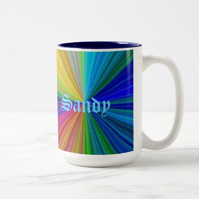 Taza Bicolor Arcoiris gradiente circular (Derecha)