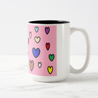 Taza Bicolor Arcoiris Hearts Mug