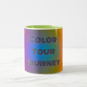 Taza Bicolor Arcoíris Horizonte Colorea Tu Viaje