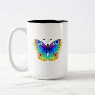 Taza Bicolor Arcoiris mariposa Peacock Eye