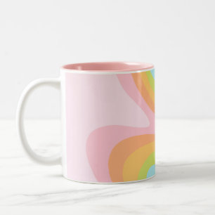 Taza Bicolor Arcoiris pastel