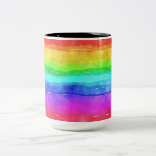 Taza Bicolor Arcoiris pintado