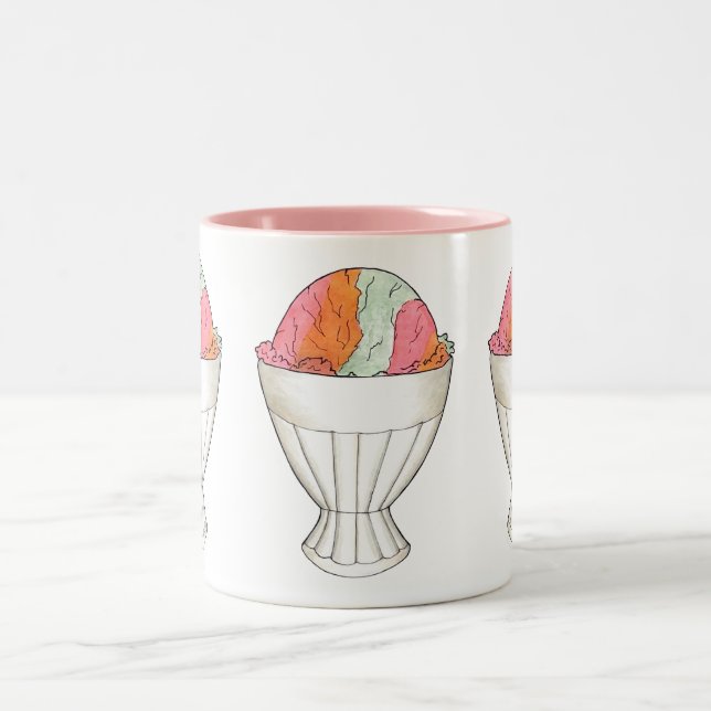Taza Bicolor Arcoiris Sherbet Helado Sorbet Desserenato (Centro)