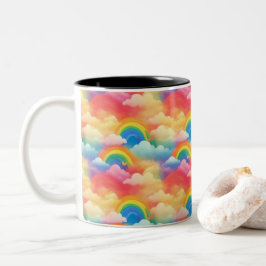 Taza Bicolor Arcos de lluvia y nubes