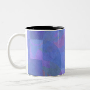 Taza Bicolor Arcos Medianoche - Geometría abstracta índigo