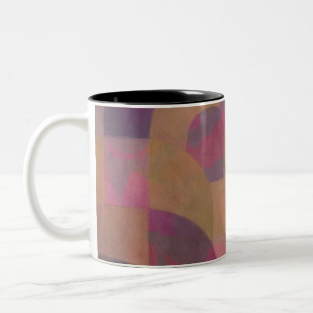 Taza Bicolor Arcos Rosas del desierto - Geometría cálida abstra (Izquierda)