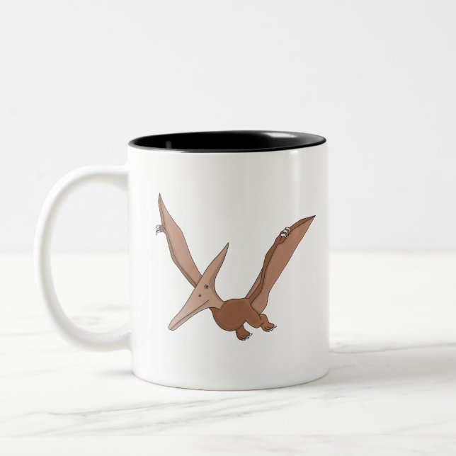 Taza Bicolor Arcosaurios Pterosaurios (Izquierda)
