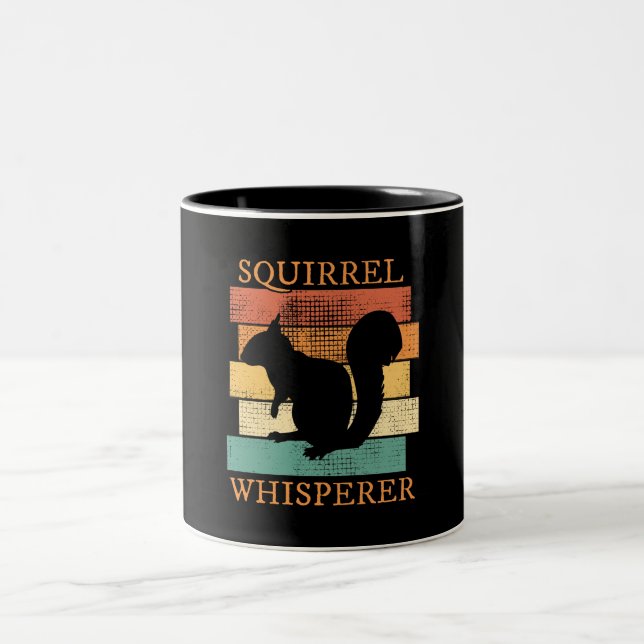 Taza Bicolor Ardilla Animal Bosque Retro (Centro)