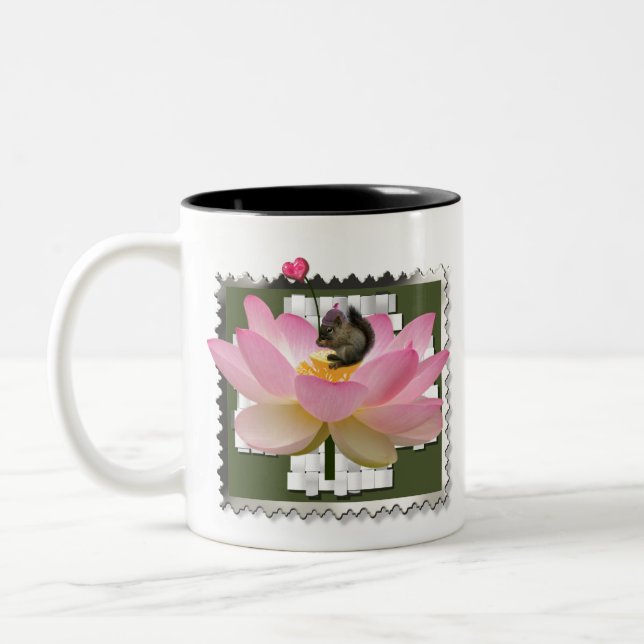 Taza Bicolor  Ardilla bebé  (Izquierda)