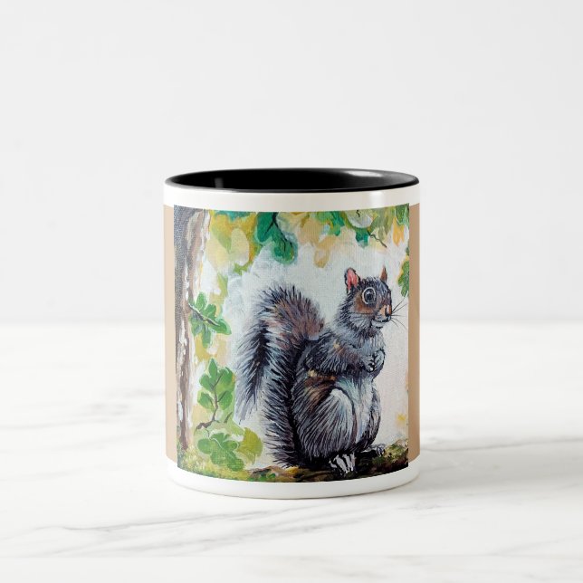 Taza Bicolor Ardilla en el árbol (Centro)