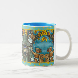 TAZA BICOLOR ARDILLAS & BÚHO DÍA DE ACCIÓN DE GRACIAS, PAY DE B