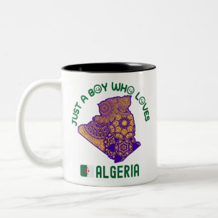 Taza Bicolor Argelia: País africano