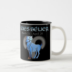 TAZA BICOLOR ARIES DEL ZODIACO