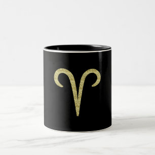 Taza Bicolor ARIES El Carnero Dorado Crinkle Signo de Fuego Ast