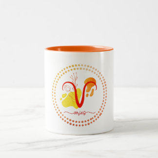 Taza Bicolor Aries Love Coffee Cup Mug