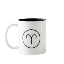 Aries Ram Horoscope Zodiac Rótulo Mug