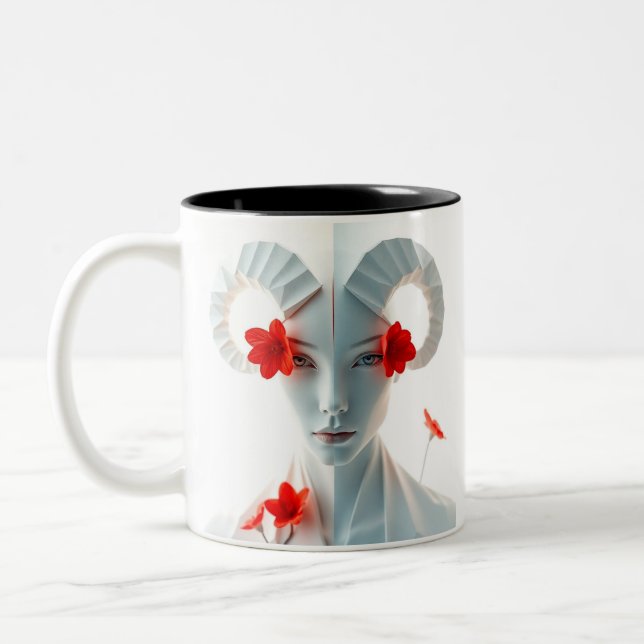 Taza Bicolor Aries Rótulo Mug (Izquierda)