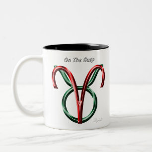 Taza Bicolor Aries Taurus Sobre El Rótulo Zodiaco Astrología 