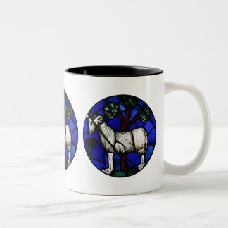 Taza Bicolor Aries Zodiac Stained Glass Notre-Dame de Paris Mug