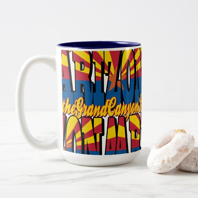 Taza Bicolor Arizona the Grand Canyon State (Con donut)