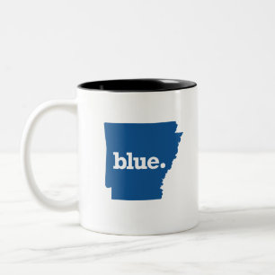 TAZA BICOLOR ARKANSAS ESTADO AZUL