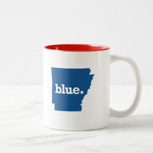 TAZA BICOLOR ARKANSAS ESTADO AZUL