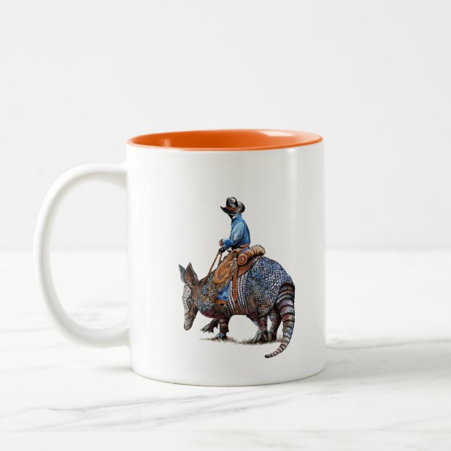 Taza Bicolor Armadillo Cowboy o Broncodillo (Izquierda)